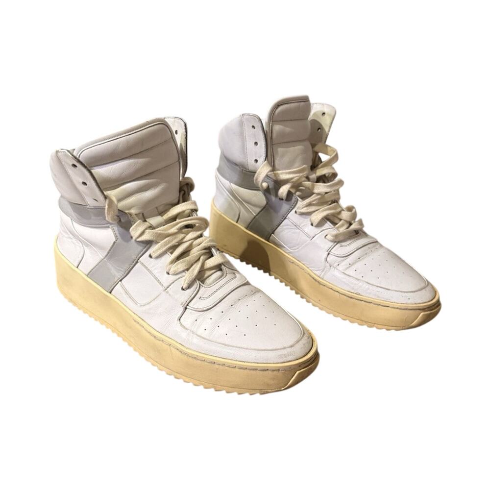 Fear of God Military High Top Sneakers White Grey EU 42